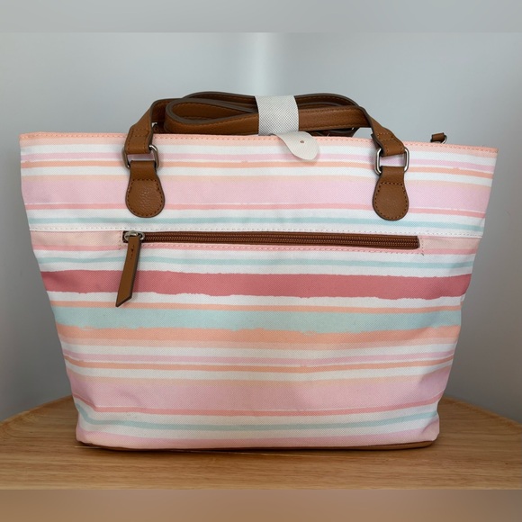 Lily Bloom Pastel Striped Tote Bag - Picture 2 of 4